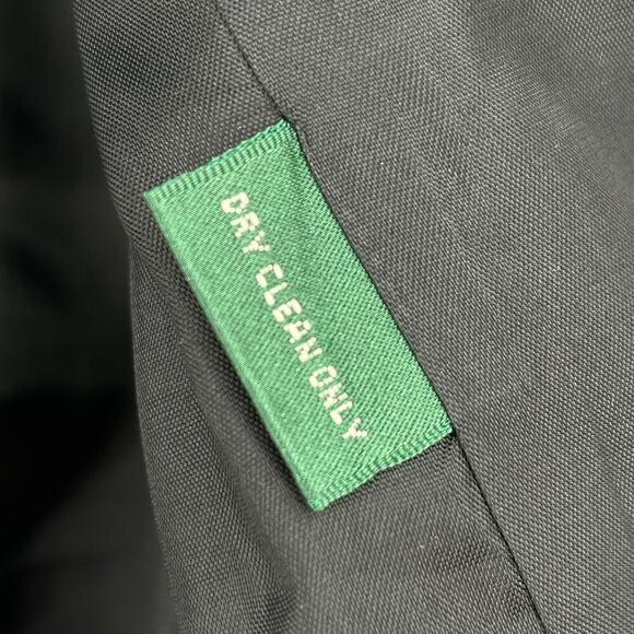 Lauren Ralph Lauren 100% Linen Blazer Jacket Button Up Black White Plaid Size 16 - Picture 11 of 11